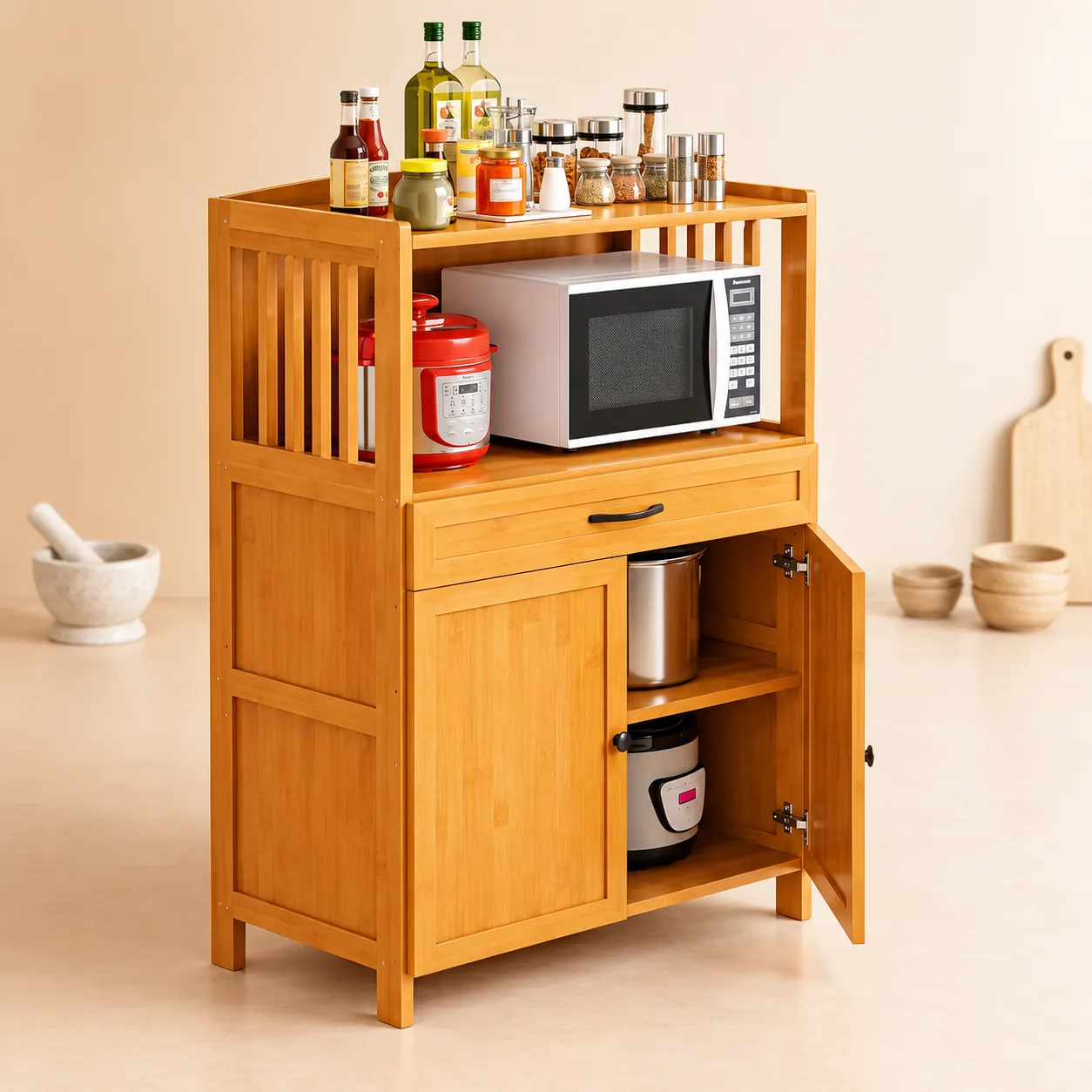 Space Organizer Oven Rack-Premium Wooden Kitchen Furniture